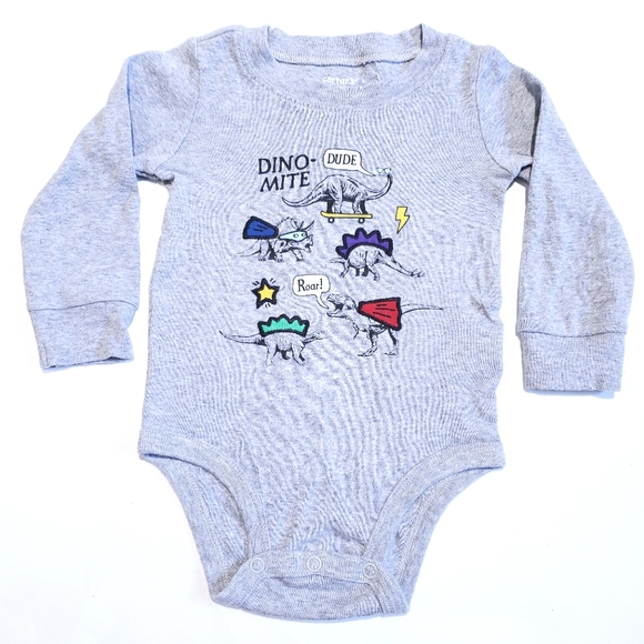 12M Dino-mite Onesie | Superhero Grey Carter's